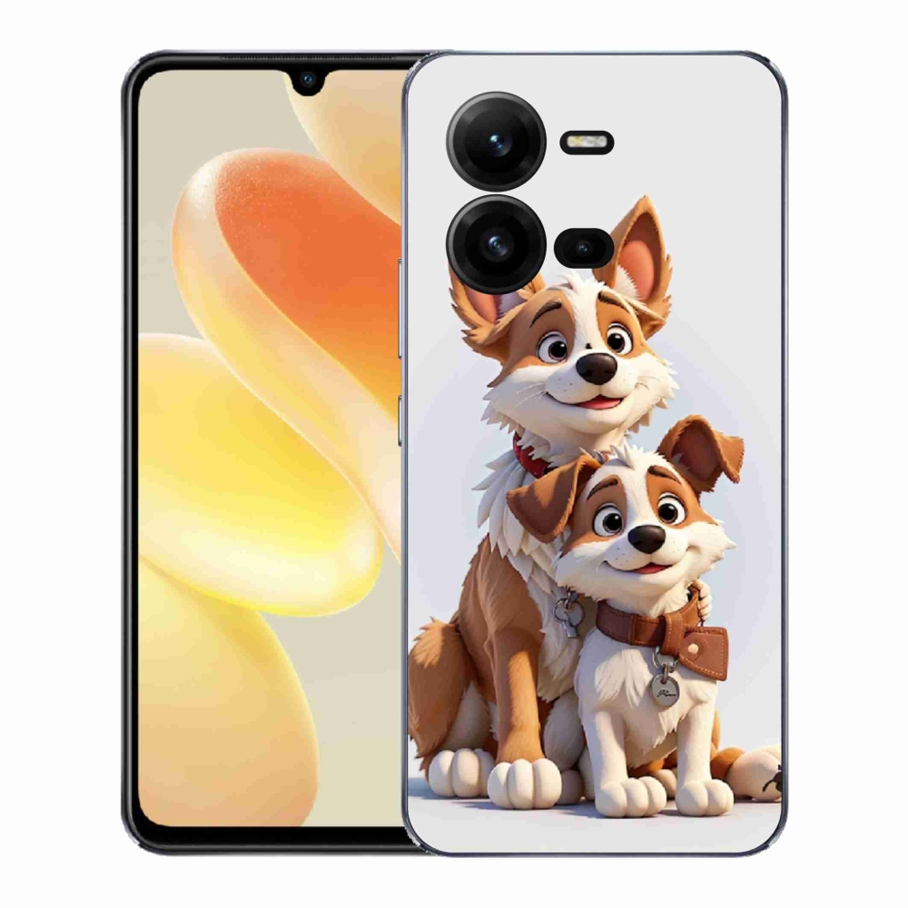 Gél borítás mmCase a Vivo X80 Lite-on - kutyák rajzolása
