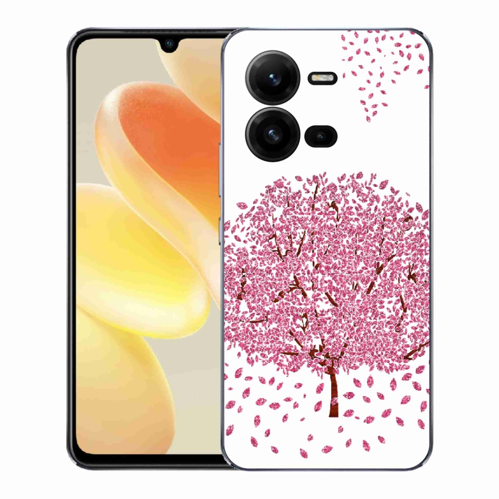 Gél borító mmCase a Vivo X80 Lite készülékhez - rajzfilmfa levelekkel