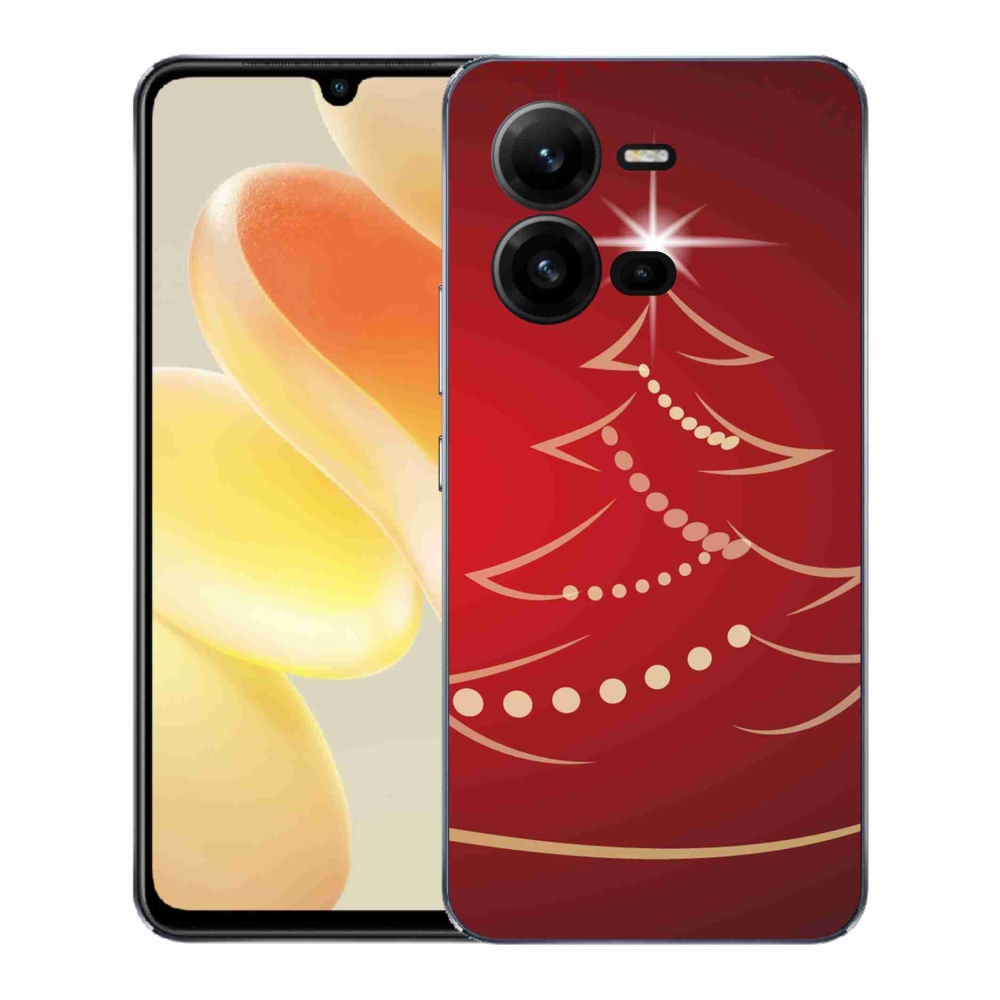 Gél borítás mmCase a Vivo X80 Lite számára - karácsonyfa karikatúra