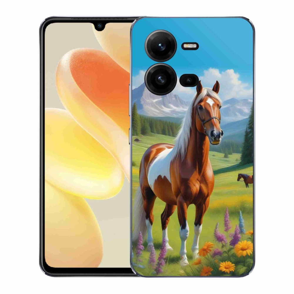 Zselés borítás mmCase a Vivo X80 Lite-hoz - ló a réten