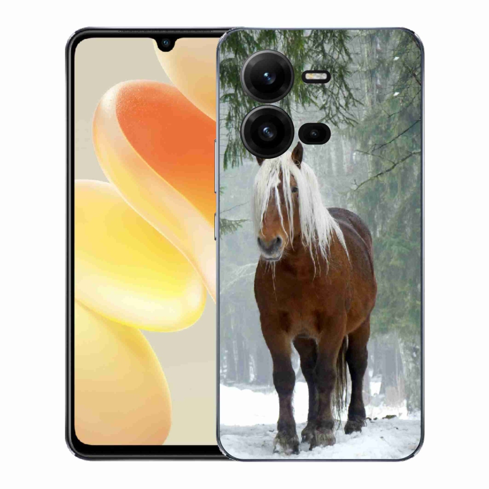 Zselés borítás mmCase a Vivo X80 Lite-hoz - ló az erdőben