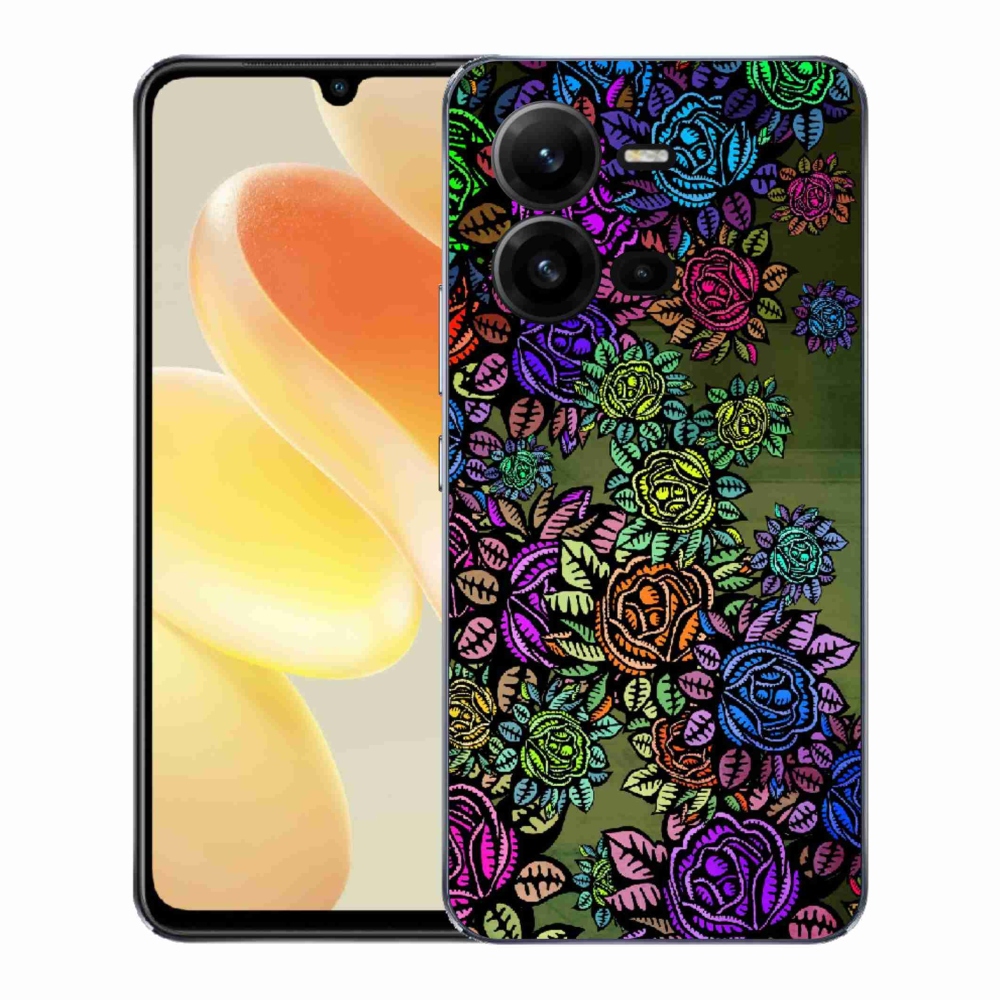 Gél borító mmCase a Vivo X80 Lite készülékhez - virágok 6