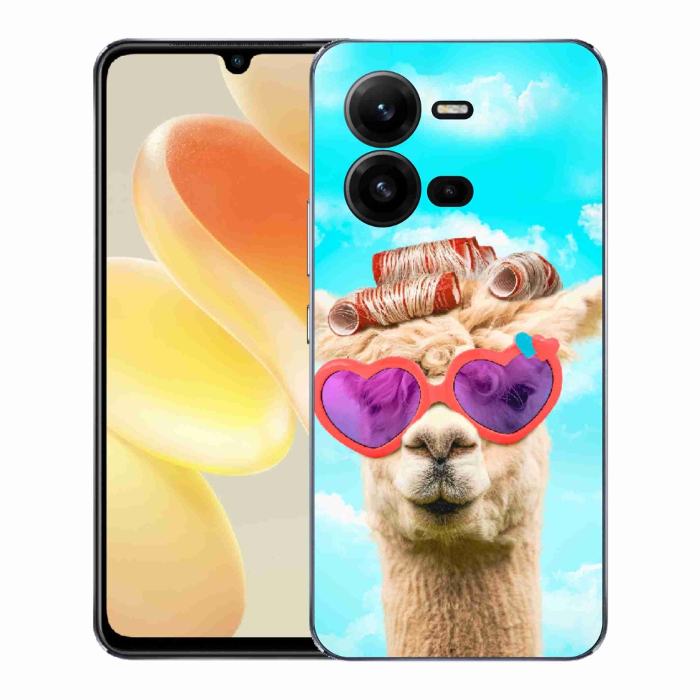 Zselés borítás mmCase a Vivo X80 Lite-hoz - szemüveges láma