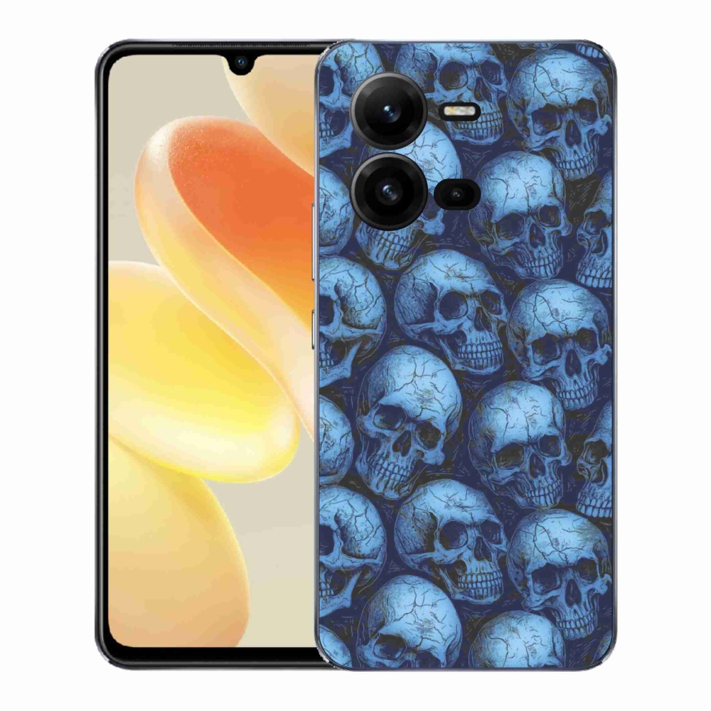 Zselés borítás mmCase a Vivo X80 Lite készülékhez - koponyák