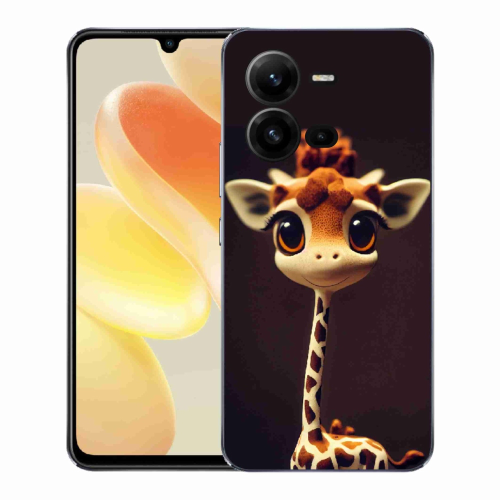 Gél borítás mmCase a Vivo X80 Lite készülékhez - kis zsiráf