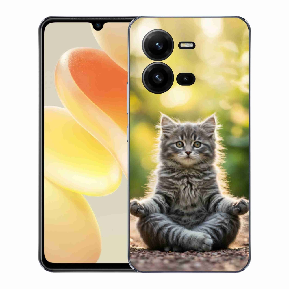 Zselés borítás mmCase a Vivo X80 Lite készülékhez - meditáló cica