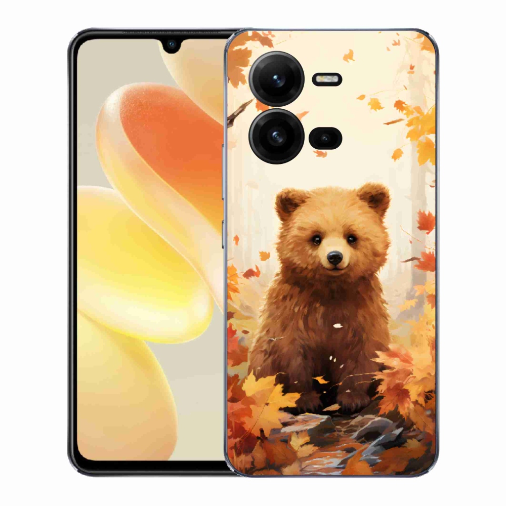 Gél borítás mmCase a Vivo X80 Lite-hoz - medve az erdőben