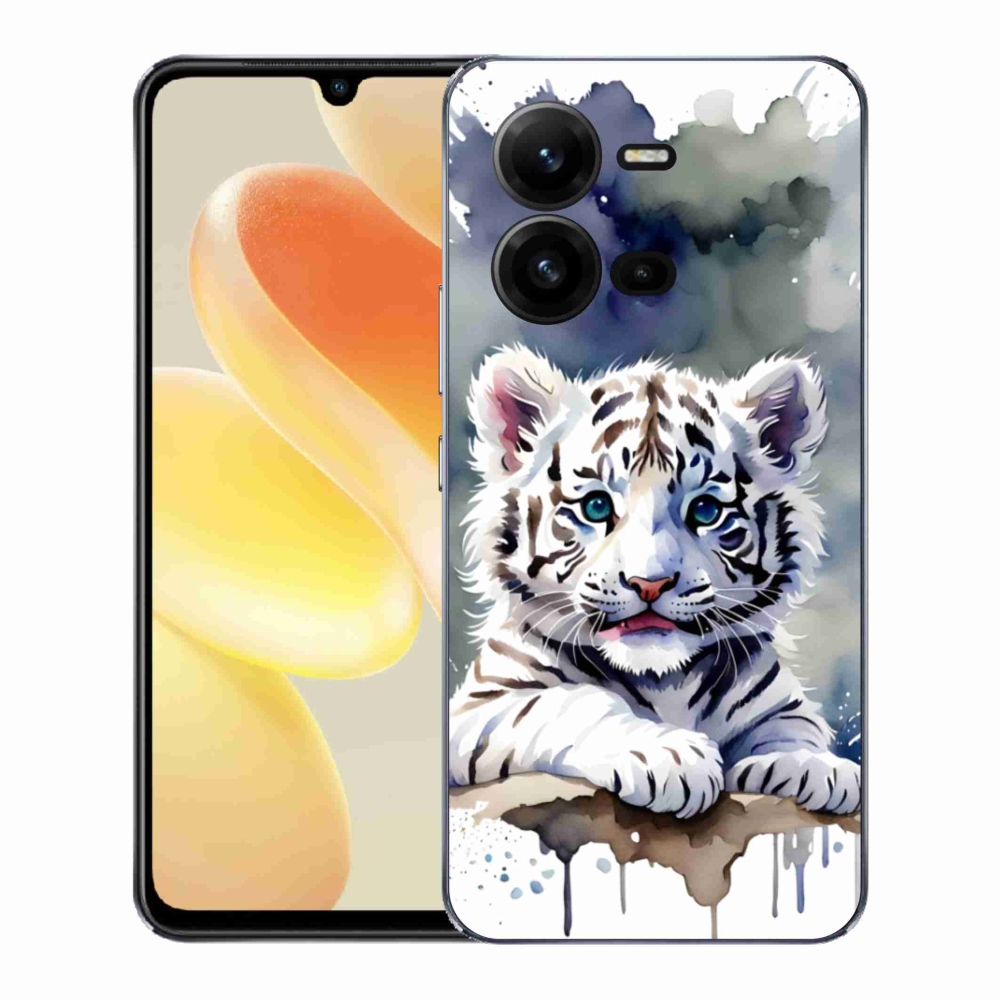 Gél borítás mmCase a Vivo X80 Lite készülékhez - fehér tigriskölyök