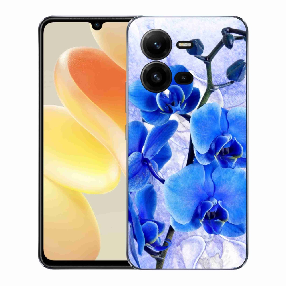 Gél borító mmCase a Vivo X80 Lite készülékhez - kék virágok