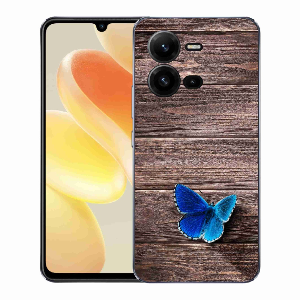 Zselés borítás mmCase a Vivo X80 Lite készülékhez - kék pillangó 1
