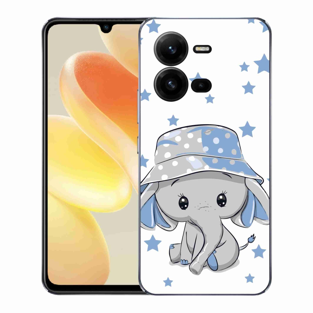 Zselés borítás mmCase a Vivo X80 Lite készülékhez - kék elefánt