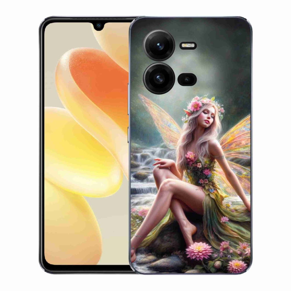 Gél borítás mmCase a Vivo X80 Lite-hoz - pillangó nő 1