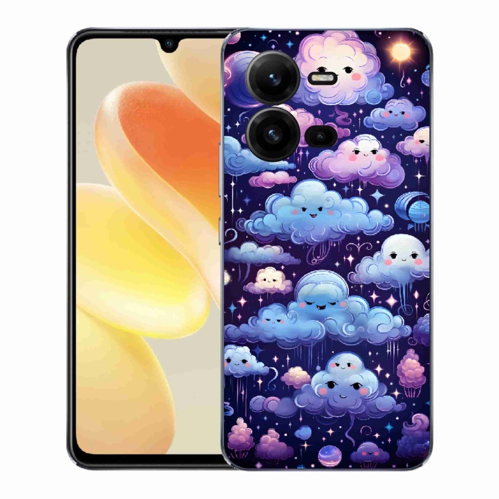 Gél borítás mmCase a Vivo X80 Lite-hoz - felhők