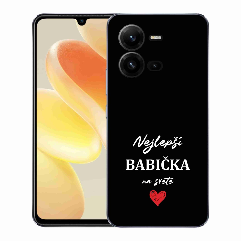 Gel Cover mmCase a Vivo X80 Lite készülékre - Legjobb nagyi 1 fekete háttérrel