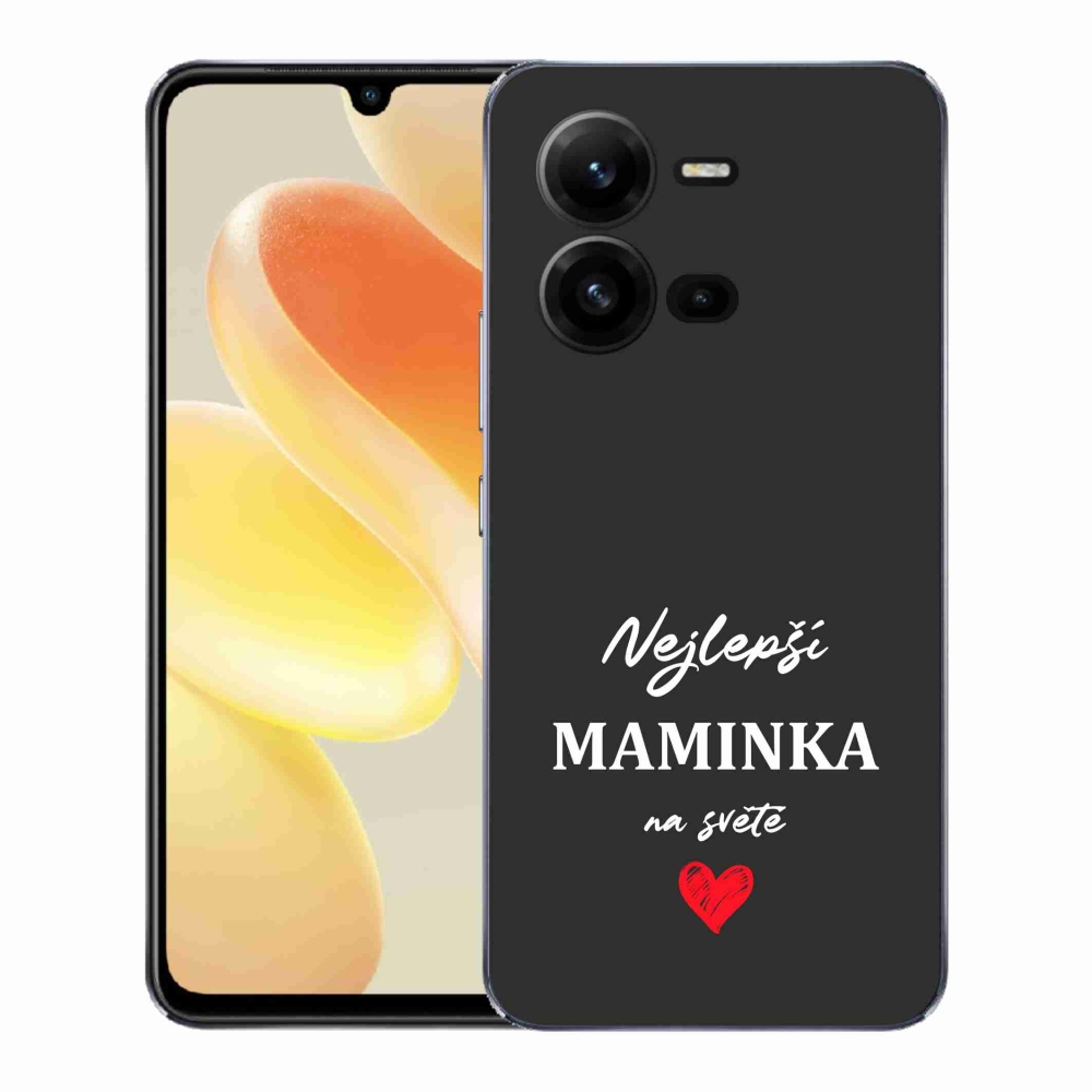 Gél borító mmCase a Vivo X80 Lite-on - legjobb anya 1 fekete háttérrel