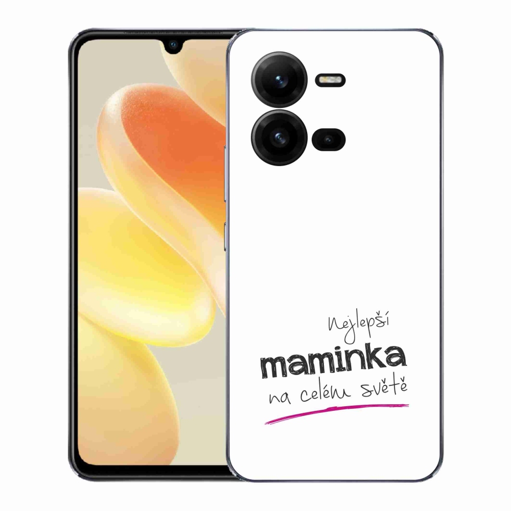 Gél borító mmCase a Vivo X80 Lite-on - legjobb anya 4 fehér háttérrel