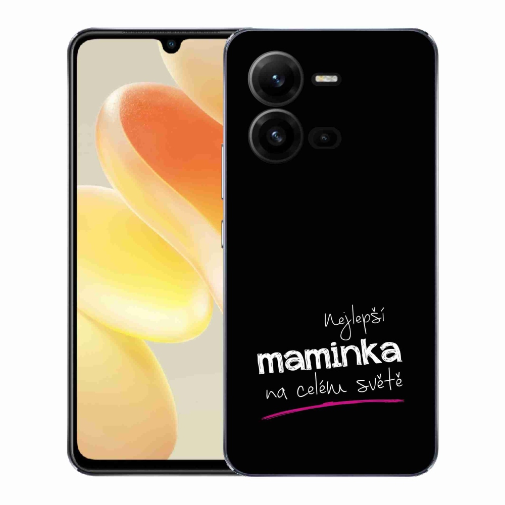 Gél borító mmCase a Vivo X80 Lite-on - legjobb anya 4 fekete háttérrel