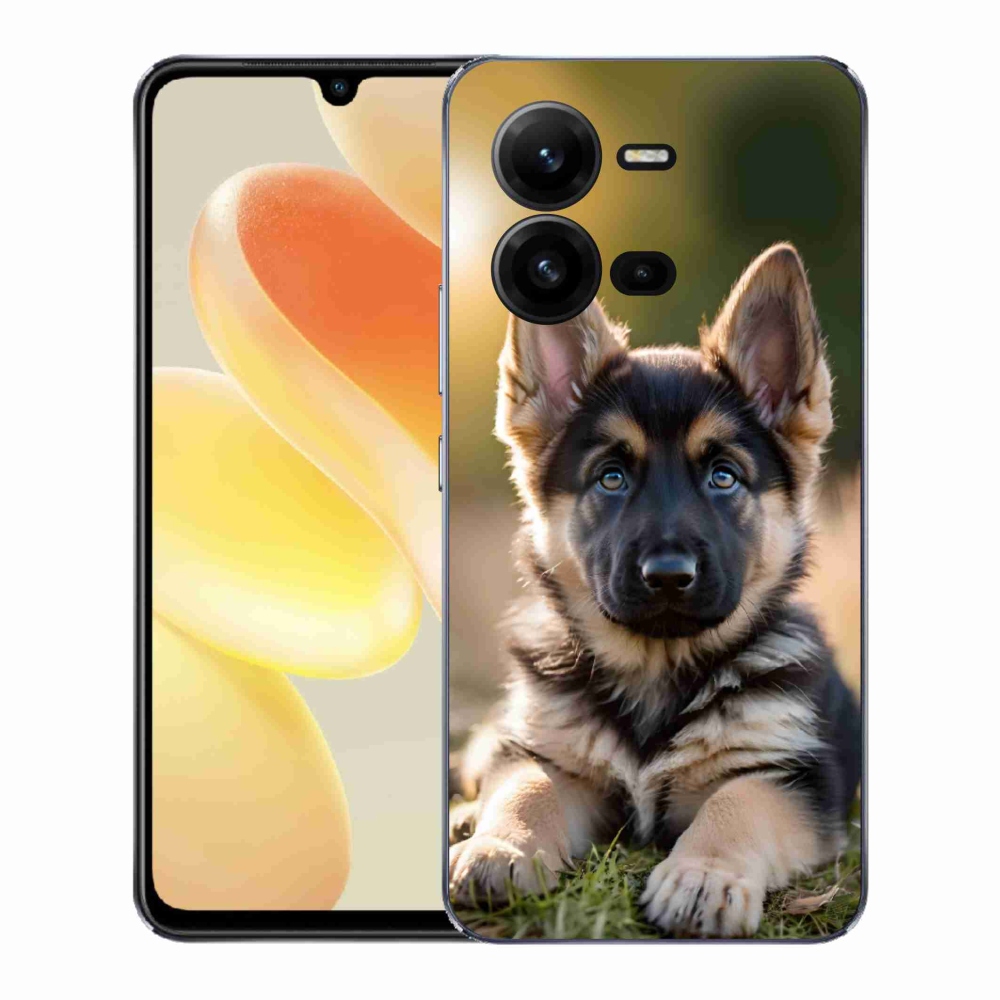 Gél borítás mmCase a Vivo X80 Lite-hoz - Német juhász a vadonban