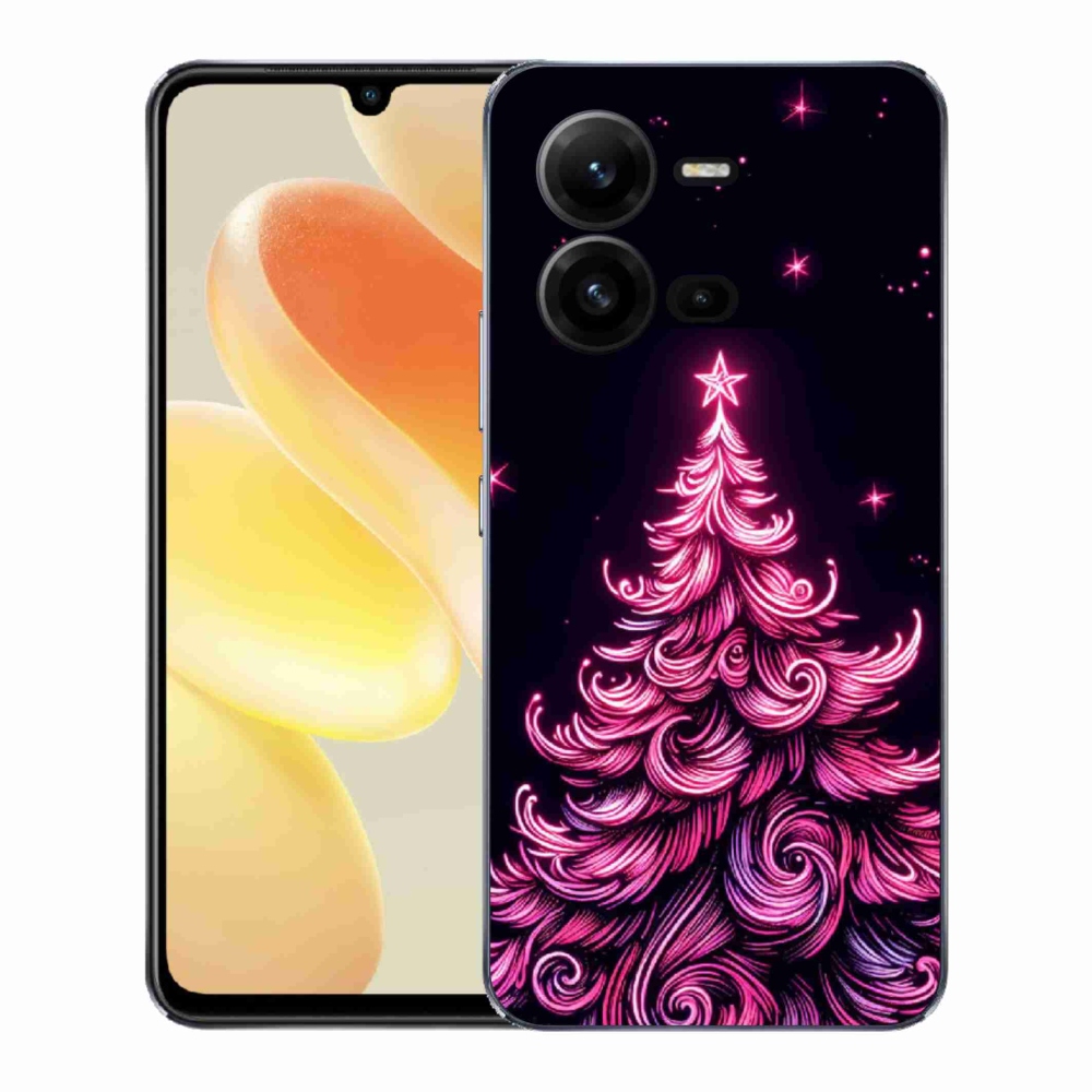 Gél borítás mmCase a Vivo X80 Lite készülékhez - neon karácsonyfa 2