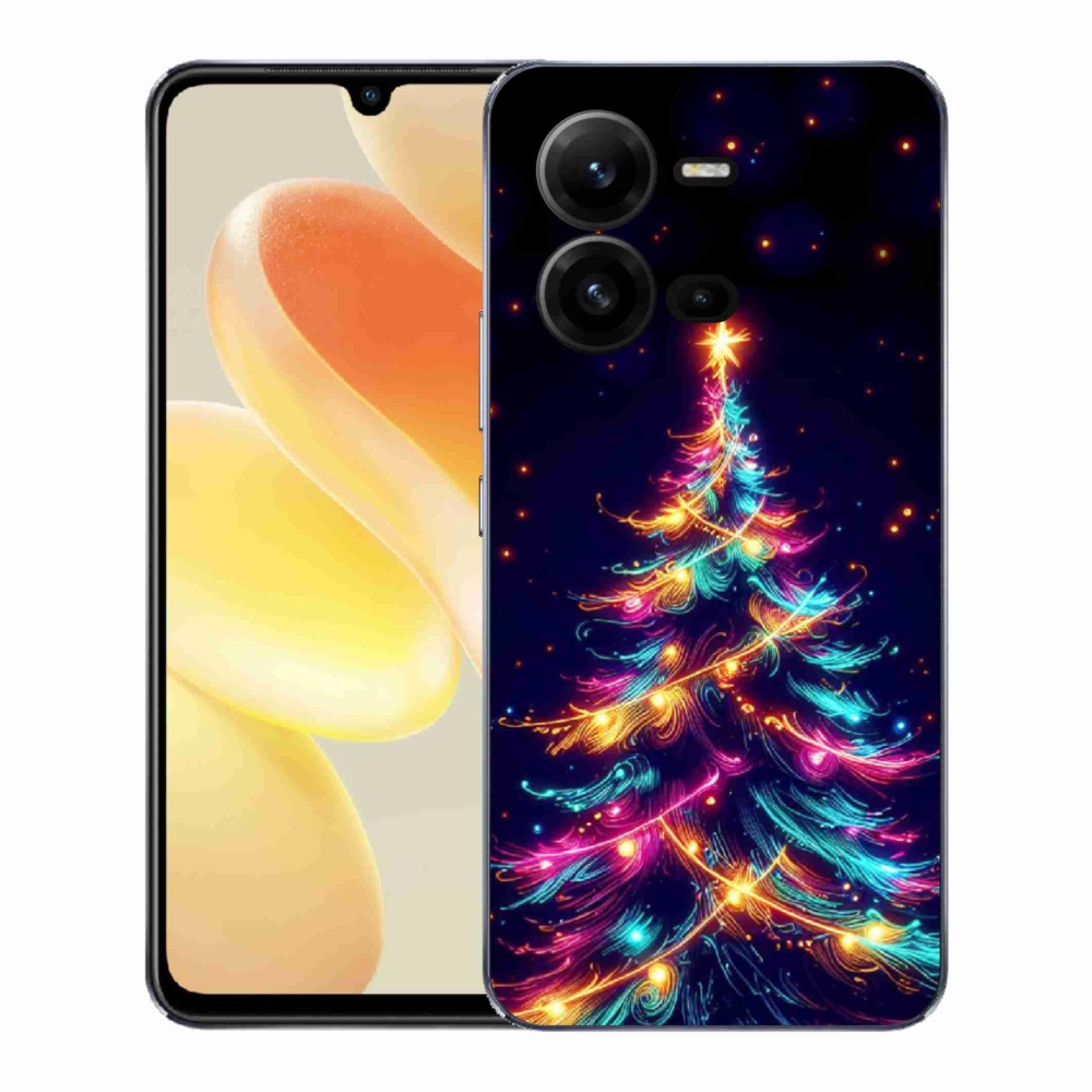 Gél borítás mmCase a Vivo X80 Lite-on - neon karácsonyfa