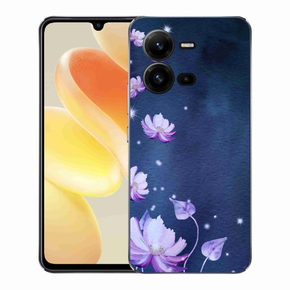 Gél borító mmCase a Vivo X80 Lite-hoz - hulló virágok