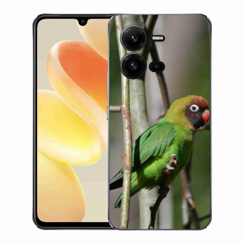 Zselés borítás mmCase a Vivo X80 Lite készülékhez - papagáj agapornis