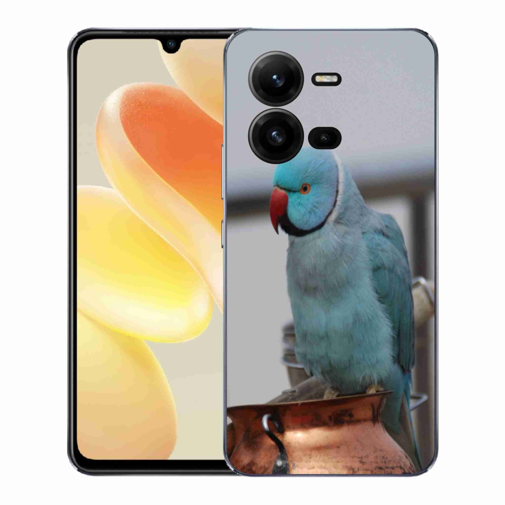 Zselés borítás mmCase a Vivo X80 Lite készülékhez - papagáj alexander kék