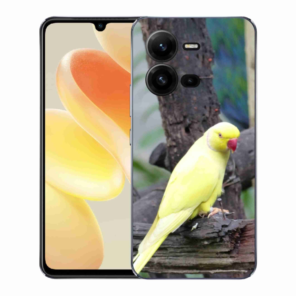 Zselés borítás mmCase a Vivo X80 Lite készülékhez - papagáj alexander sárga