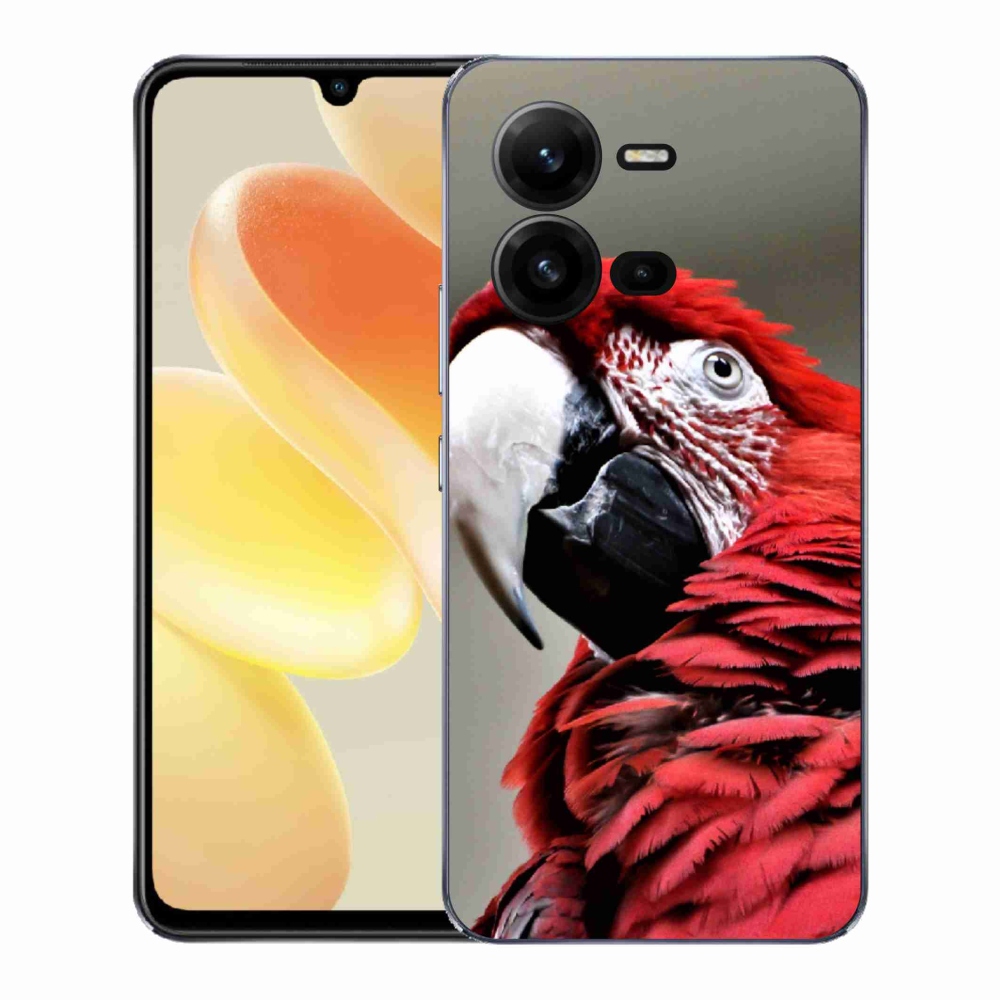 Zselés borítás mmCase a Vivo X80 Lite készülékhez - papagáj ara piros