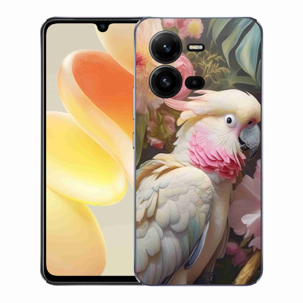 Gél borítás mmCase a Vivo X80 Lite készülékhez - papagáj kakadu rózsaszín 2