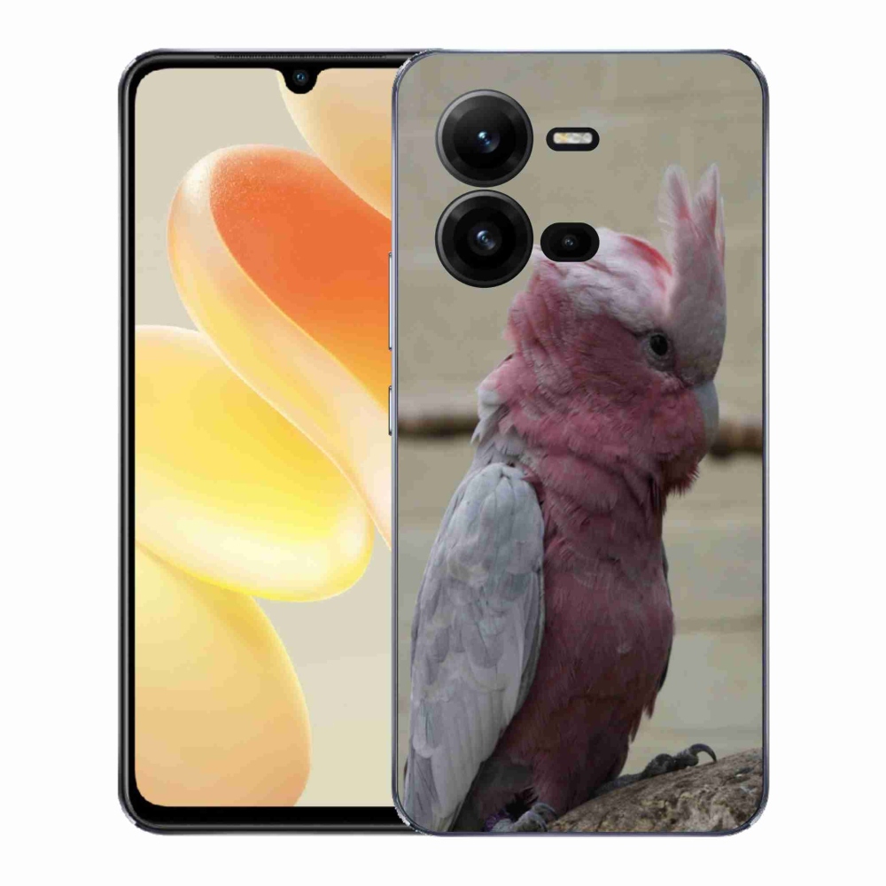 Zselés borítás mmCase a Vivo X80 Lite készülékhez - papagáj kakadu rózsaszínű