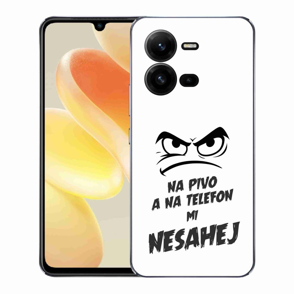 Gél borítás mmCase a Vivo X80 Lite készülékhez - sör motívum 2 fehér háttérrel