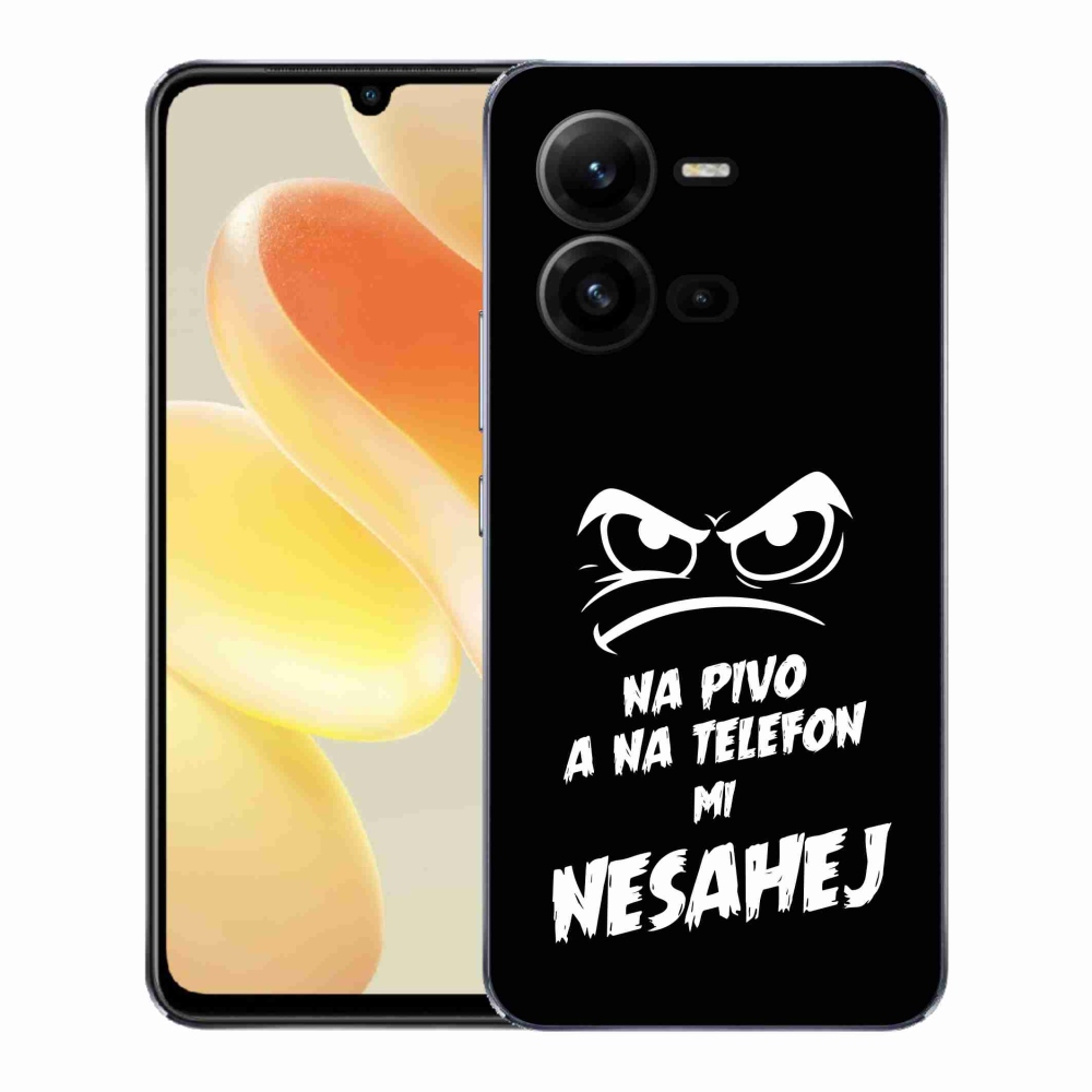 Gél borítás mmCase a Vivo X80 Lite készülékhez - sör motívum 2 fekete háttérrel