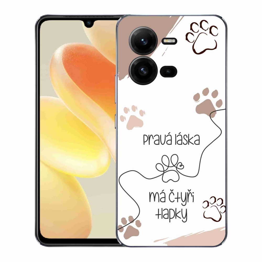 Gél borító mmCase a Vivo X80 Lite készülékhez - kutyamotívum 1 fehér háttér