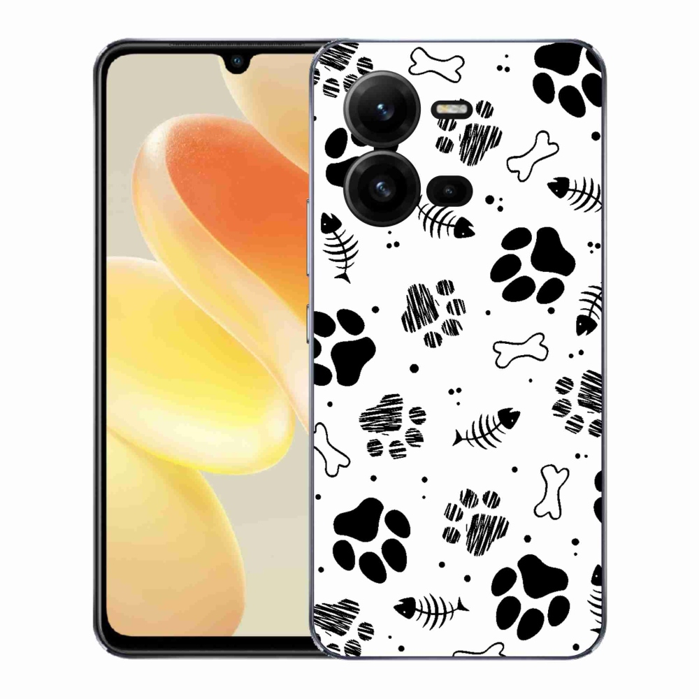 Zselés borítás mmCase a Vivo X80 Lite-hoz - kutyamancsok 1