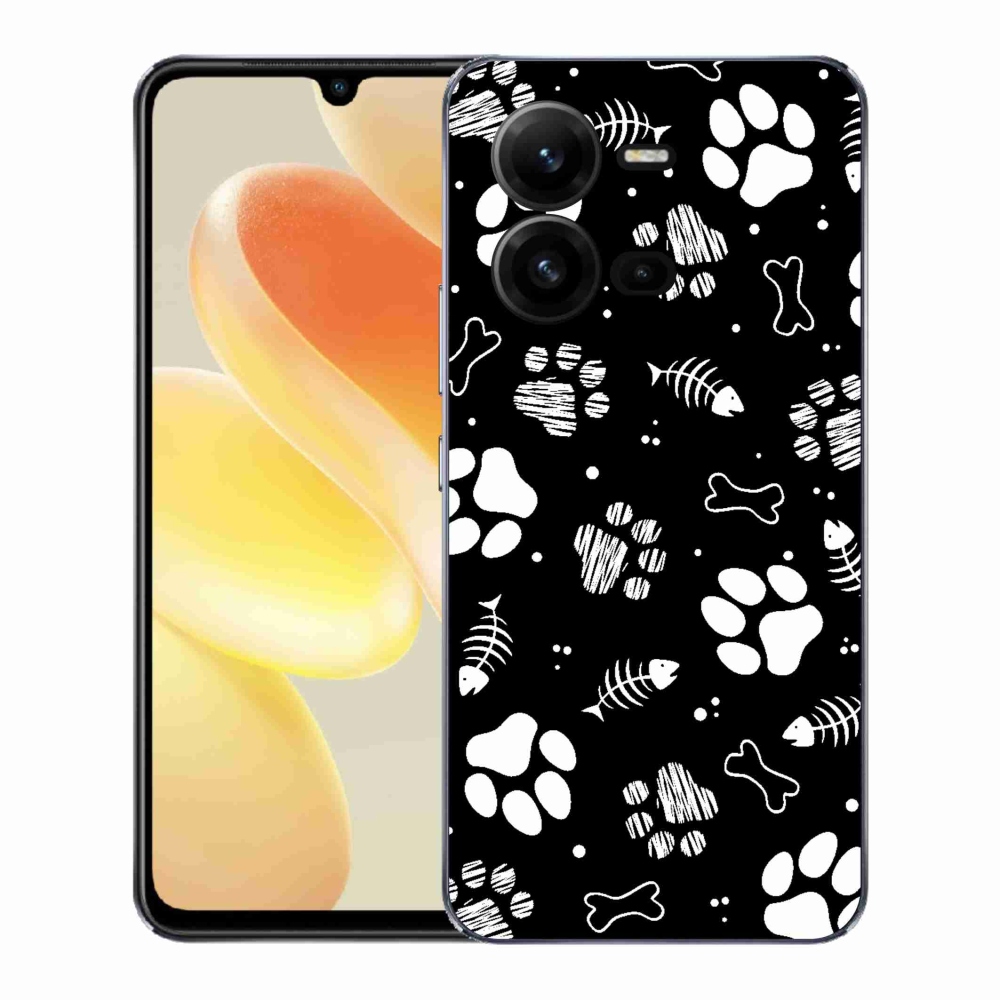 Gél borítás mmCase a Vivo X80 Lite-hoz - kutyamancsok