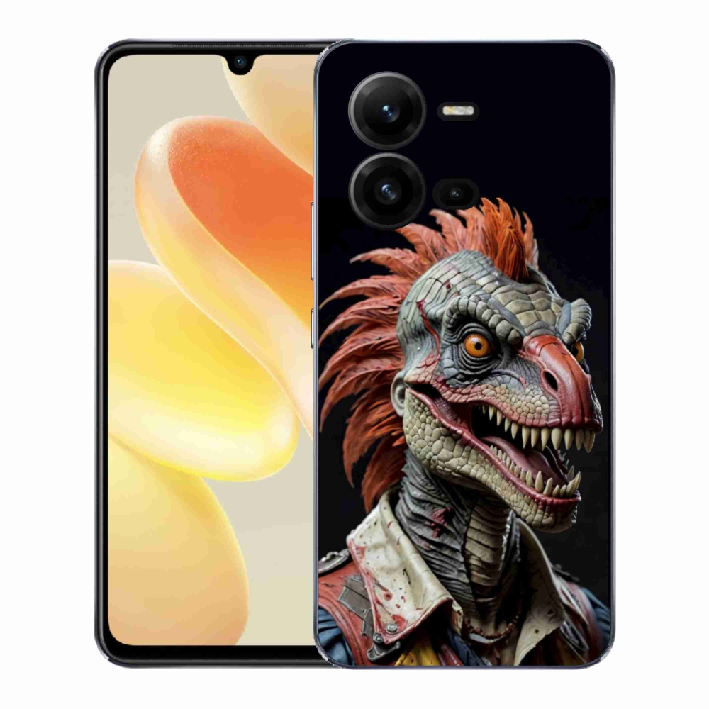 Gél borítás mmCase a Vivo X80 Lite készülékhez - punk dinoszaurusz