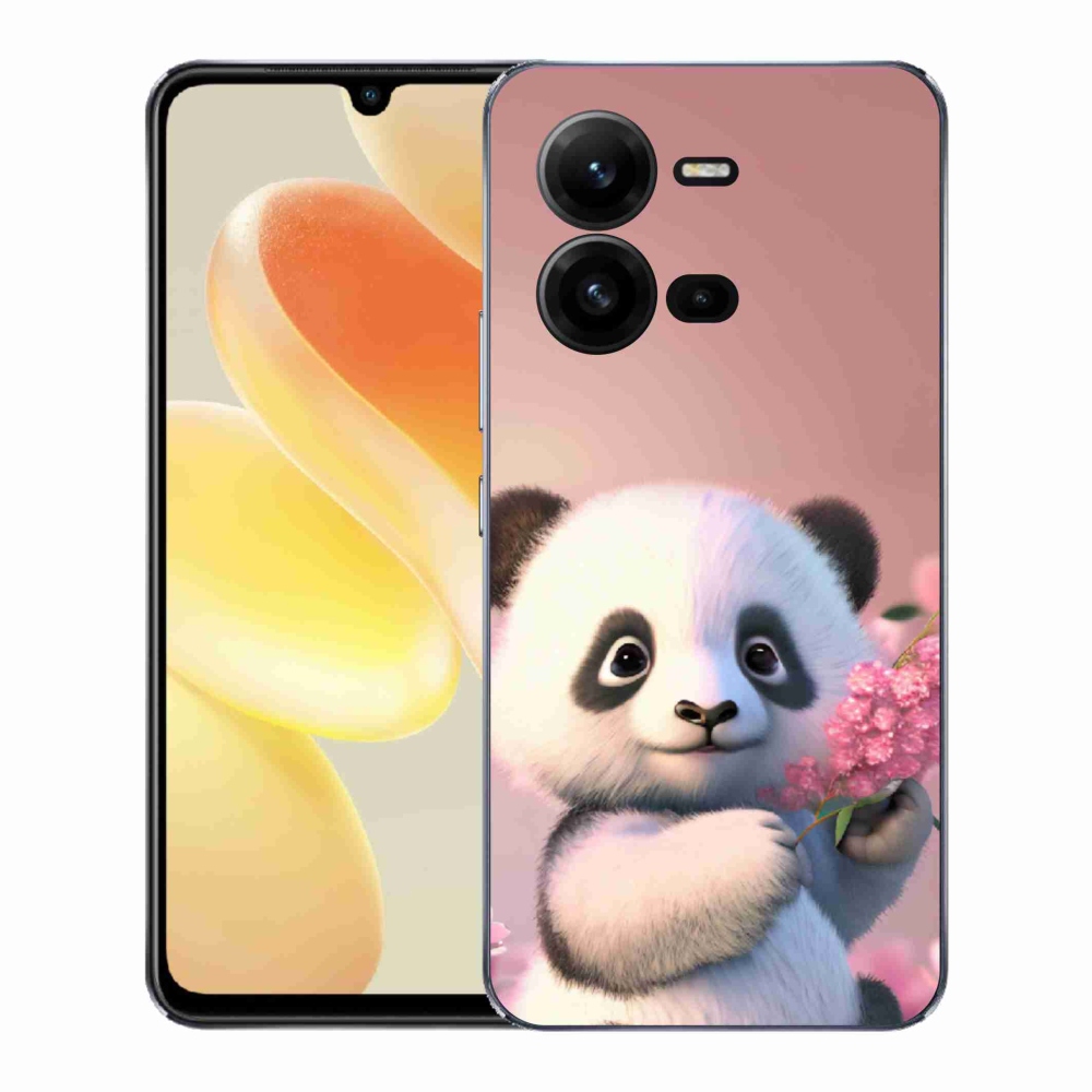 Gél borító mmCase a Vivo X80 Lite készülékhez - aranyos panda