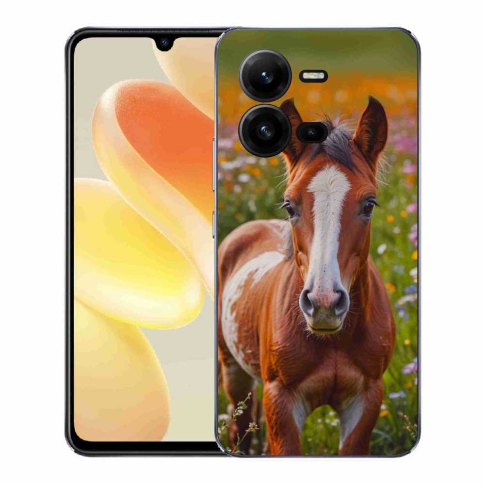 Gélburkolat mmCase a Vivo X80 Lite-on - aranyos csikó