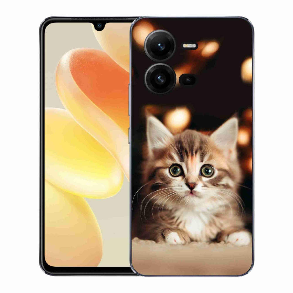 Gél borítás mmCase a Vivo X80 Lite készülékhez - aranyos cica 2