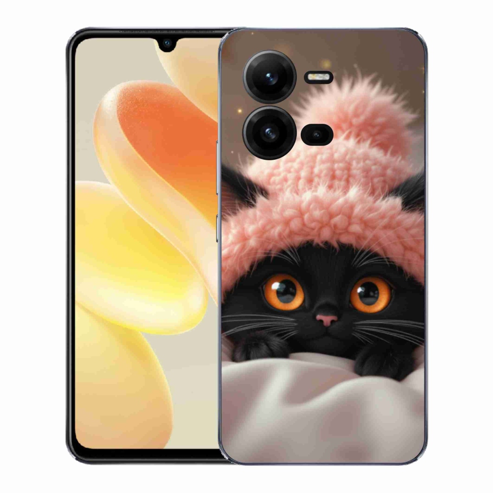 Gél borító mmCase a Vivo X80 Lite készülékhez - aranyos cica 7