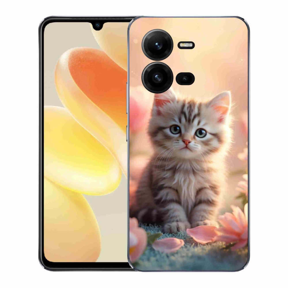 Gél borítás mmCase a Vivo X80 Lite készülékhez - aranyos cica 8