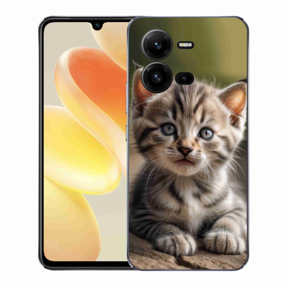 Gél borító mmCase a Vivo X80 Lite készülékhez - aranyos cica 9
