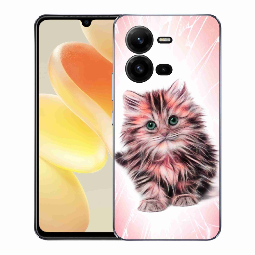 Gél borítás mmCase a Vivo X80 Lite készülékhez - aranyos cica