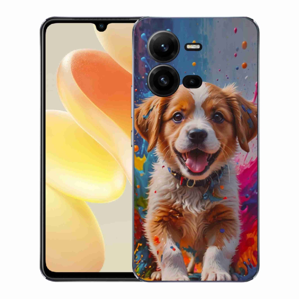 Gélburkolat mmCase a Vivo X80 Lite-on - aranyos kiskutya 3