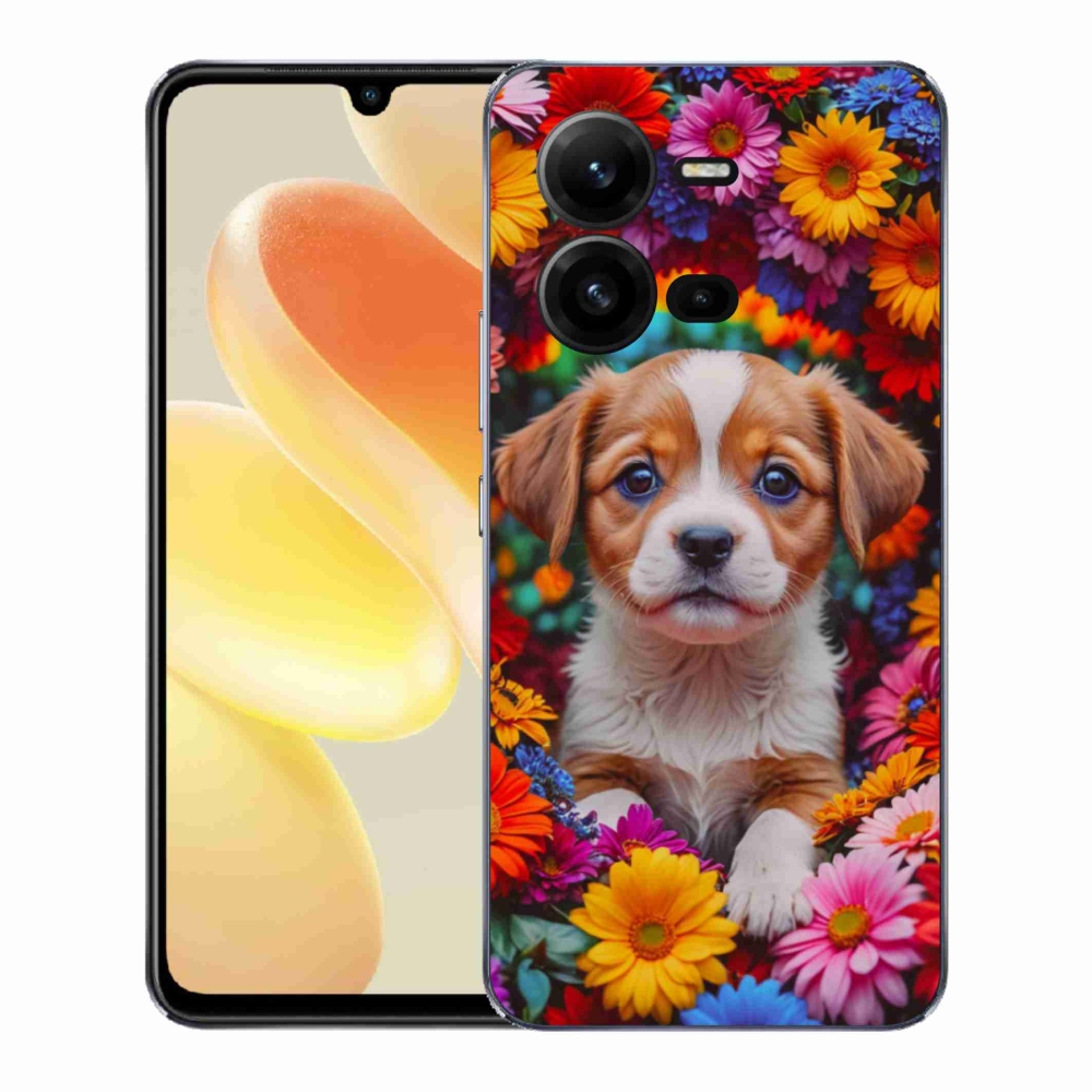 Gélburkolat mmCase a Vivo X80 Lite-on - aranyos kiskutya