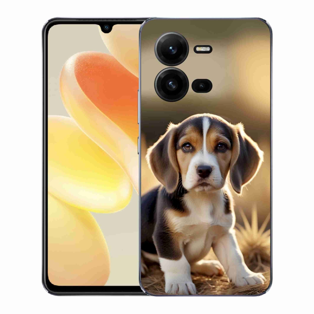 Gél borító mmCase a Vivo X80 Lite-hoz - aranyos beagle