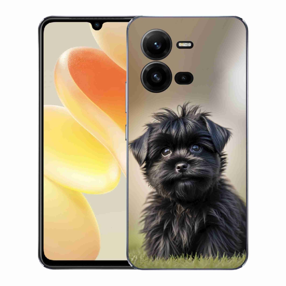 Gél borítás mmCase a Vivo X80 Lite készülékhez - aranyos fekete kutya