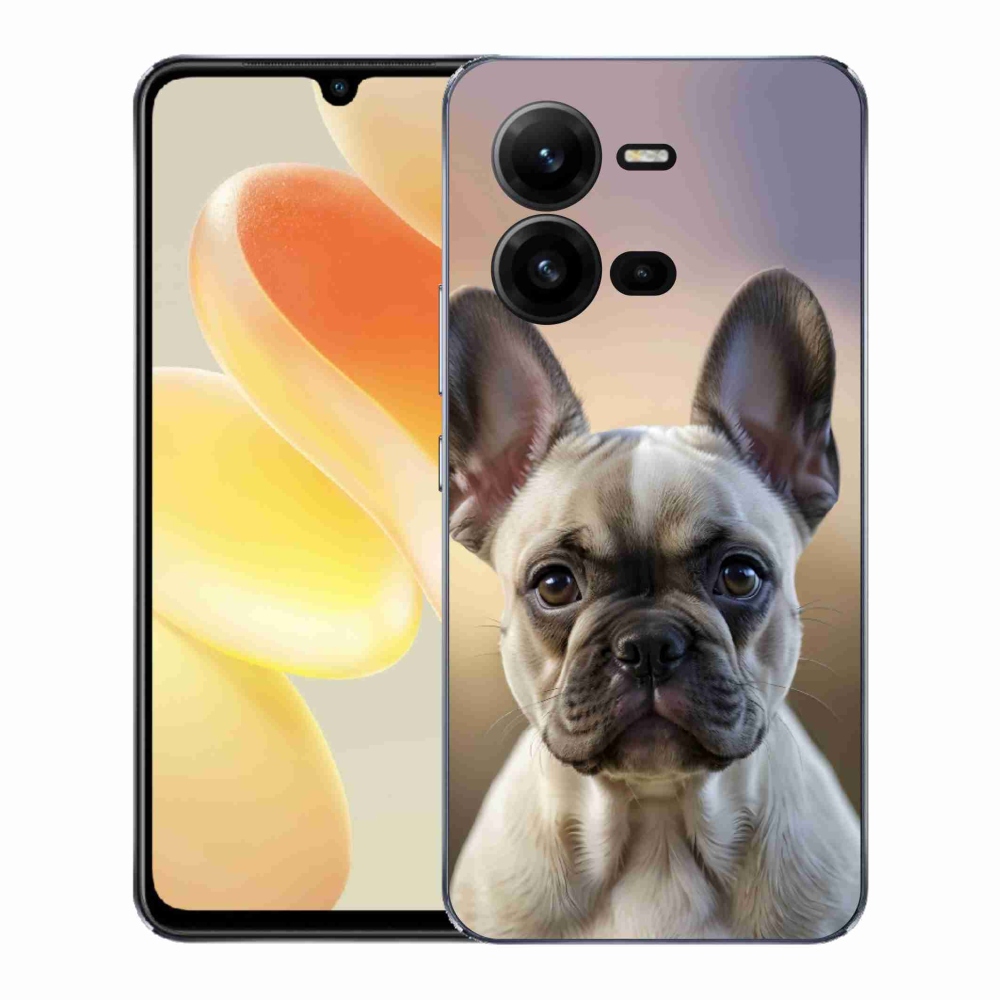 Gél borítás mmCase a Vivo X80 Lite készülékhez - aranyos francia bulldog
