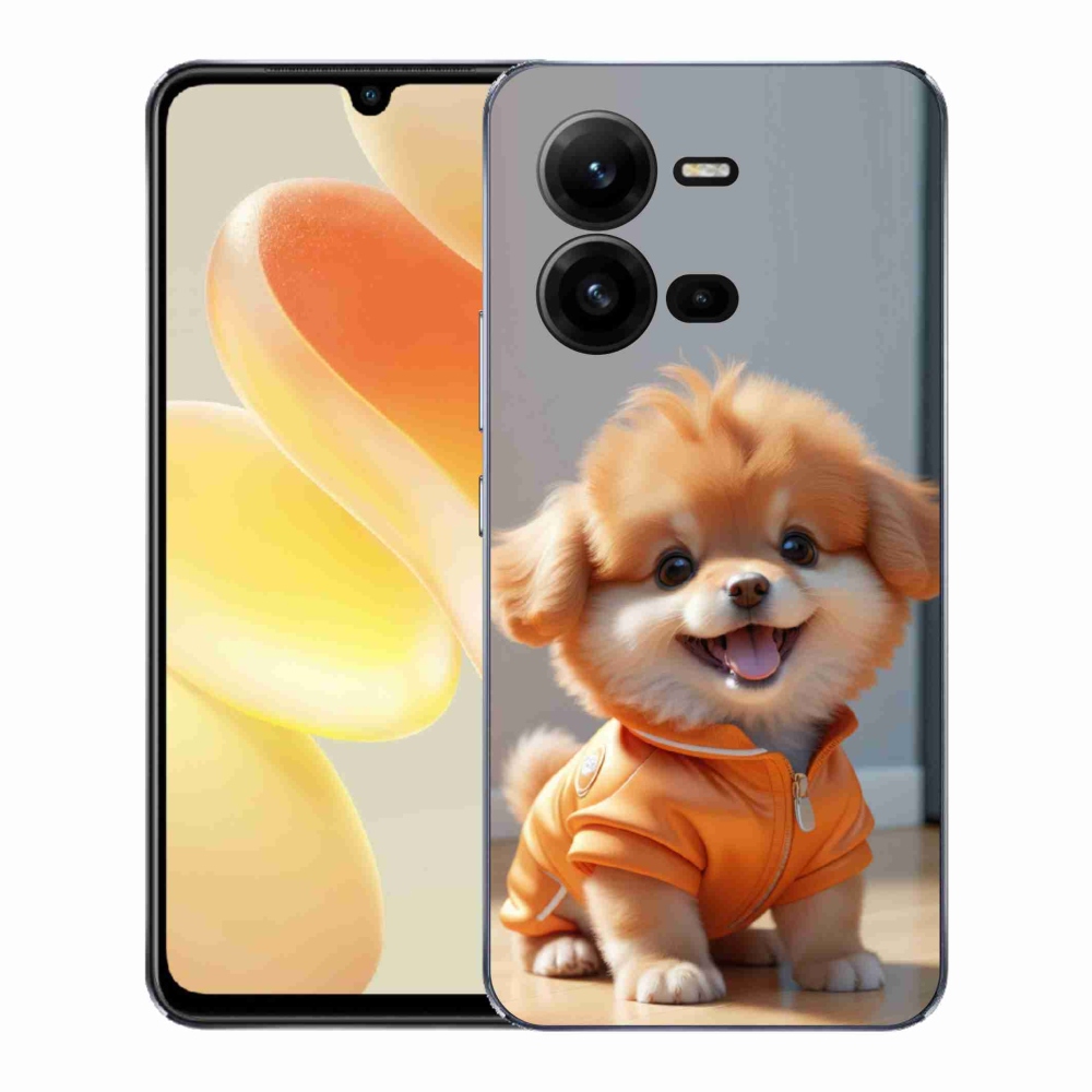 Gél borítás mmCase a Vivo X80 Lite készülékhez - aranyos pomerániai pulóverben